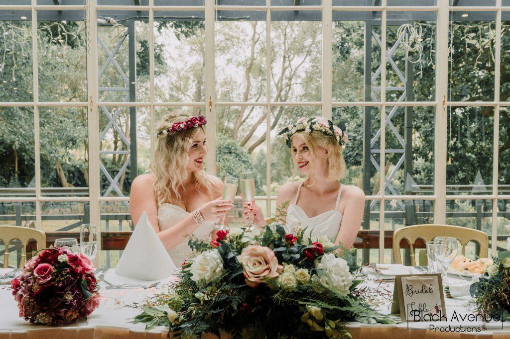 Couple at bridal table 2