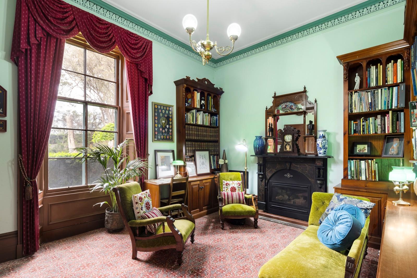 Victorian library and study