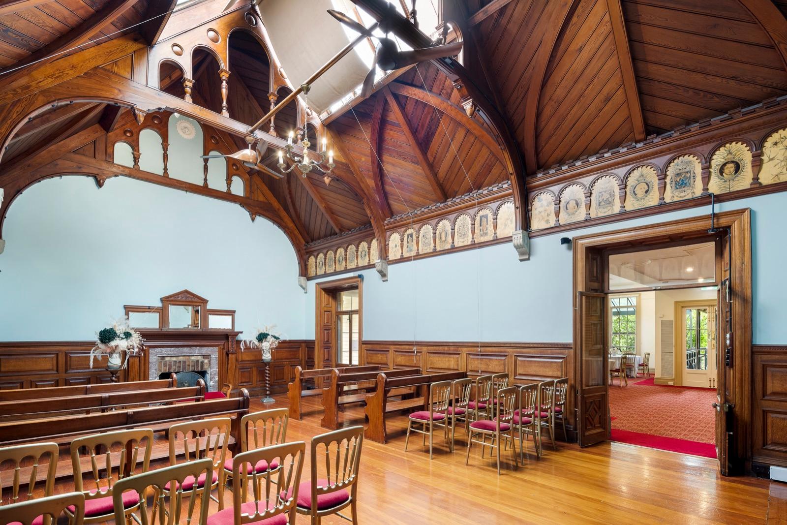 Wedding day photoshoot in the heritage ceremony room